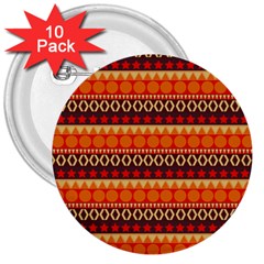 Abstract Lines Seamless Art  Pattern 3  Buttons (10 Pack) 