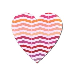 Abstract Vintage Lines Heart Magnet