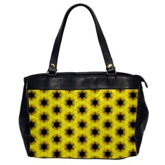 Yellow Fractal In Kaleidoscope Office Handbags by Amaryn4rt