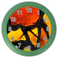 Colorful Glass Mosaic Art And Abstract Wall Background Color Wall Clocks