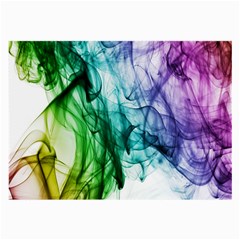 Colour Smoke Rainbow Color Design Large Glasses Cloth by Amaryn4rt