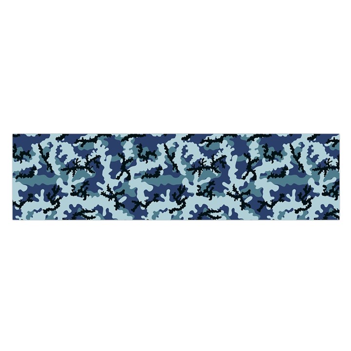 Navy Camouflage Satin Scarf (Oblong)