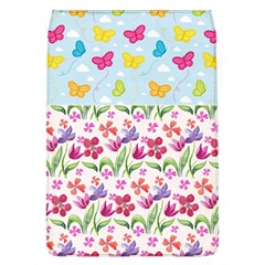Watercolor Flowers And Butterflies Pattern Flap Covers (l)  by TastefulDesigns