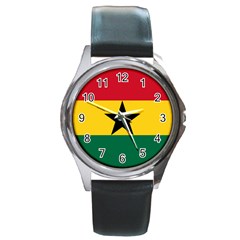 Flag Of Ghana Round Metal Watch by abbeyz71