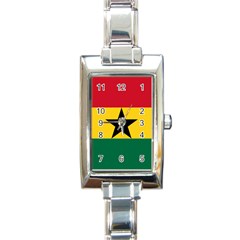 Flag Of Ghana Rectangle Italian Charm Watch by abbeyz71