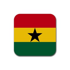 Flag Of Ghana Rubber Square Coaster (4 Pack)  by abbeyz71