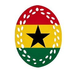 Flag Of Ghana Ornament (oval Filigree)