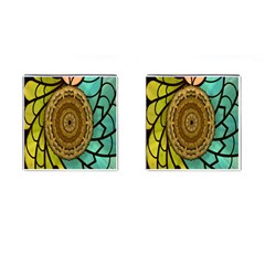 Kaleidoscope Dream Illusion Cufflinks (square) by Amaryn4rt