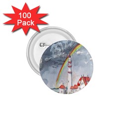 Watercolour Lighthouse Rainbow 1 75  Buttons (100 Pack)  by Amaryn4rt