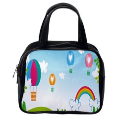 Landscape Sky Rainbow Garden Classic Handbags (one Side) by Amaryn4rt