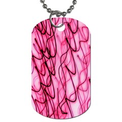 An Unusual Background Photo Of Black Swirls On Pink And Magenta Dog Tag (two Sides) by Amaryn4rt