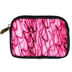 An Unusual Background Photo Of Black Swirls On Pink And Magenta Digital Camera Cases by Amaryn4rt