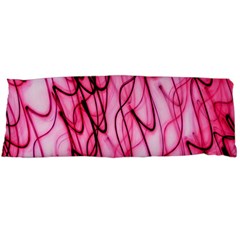 An Unusual Background Photo Of Black Swirls On Pink And Magenta Body Pillow Case (dakimakura) by Amaryn4rt