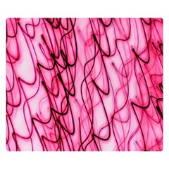 An Unusual Background Photo Of Black Swirls On Pink And Magenta Double Sided Flano Blanket (small)  by Amaryn4rt