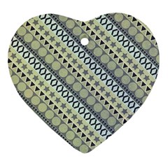 Abstract Seamless Pattern Heart Ornament (two Sides) by Amaryn4rt