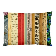 Digitally Created Collage Pattern Made Up Of Patterned Stripes Pillow Case by Amaryn4rt