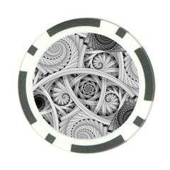 Fractal Wallpaper Black N White Chaos Poker Chip Card Guard