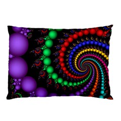 Fractal Background With High Quality Spiral Of Balls On Black Pillow Case by Amaryn4rt