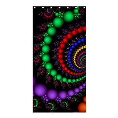 Fractal Background With High Quality Spiral Of Balls On Black Shower Curtain 36  X 72  (stall)  by Amaryn4rt