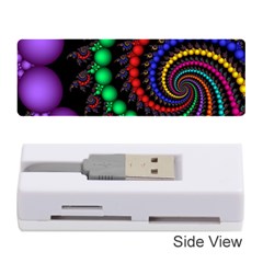 Fractal Background With High Quality Spiral Of Balls On Black Memory Card Reader (stick) 