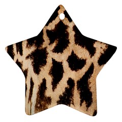 Yellow And Brown Spots On Giraffe Skin Texture Star Ornament (two Sides) by Amaryn4rt