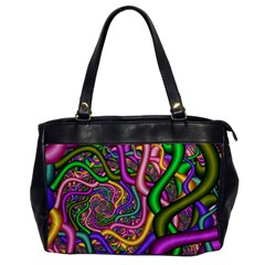 Fractal Background With Tangled Color Hoses Office Handbags by Amaryn4rt