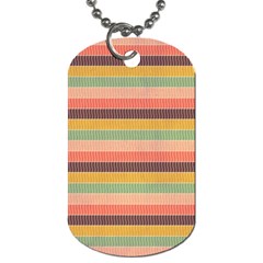 Abstract Vintage Lines Background Pattern Dog Tag (one Side) by Amaryn4rt