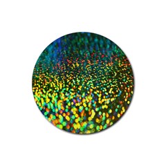 Construction Paper Iridescent Rubber Coaster (round)  by Amaryn4rt