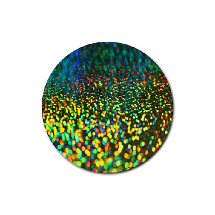 Construction Paper Iridescent Rubber Round Coaster (4 pack) 