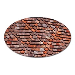 Roof Tiles On A Country House Oval Magnet by Amaryn4rt