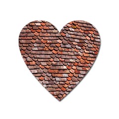 Roof Tiles On A Country House Heart Magnet