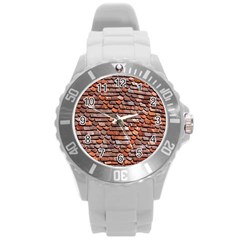 Roof Tiles On A Country House Round Plastic Sport Watch (l) by Amaryn4rt