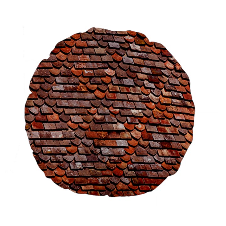 Roof Tiles On A Country House Standard 15  Premium Flano Round Cushions