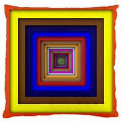 Square Abstract Geometric Art Large Cushion Case (one Side) by Amaryn4rt