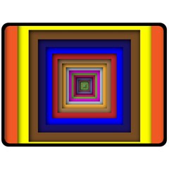 Square Abstract Geometric Art Double Sided Fleece Blanket (large)  by Amaryn4rt