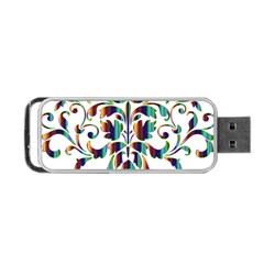 Damask Decorative Ornamental Portable Usb Flash (two Sides) by Amaryn4rt