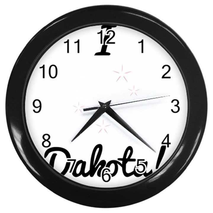 I Heart Dakota! Wall Clocks (Black)