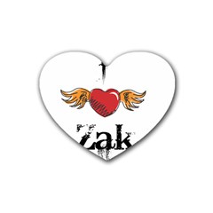 I Heart Zak Rubber Coaster (heart)  by badwolf1988store