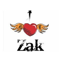 I Heart Zak Double Sided Flano Blanket (mini)  by badwolf1988store