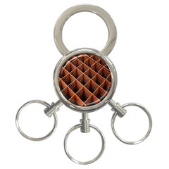 Metal Grid Framework Creates An Abstract 3-ring Key Chains by Amaryn4rt