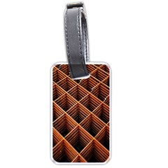 Metal Grid Framework Creates An Abstract Luggage Tags (two Sides) by Amaryn4rt