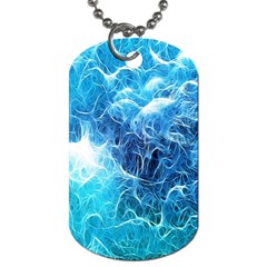 Fractal Occean Waves Artistic Background Dog Tag (two Sides) by Amaryn4rt