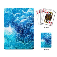 Fractal Occean Waves Artistic Background Playing Card