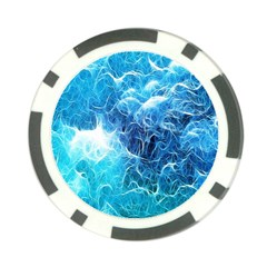 Fractal Occean Waves Artistic Background Poker Chip Card Guard