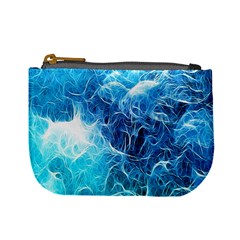 Fractal Occean Waves Artistic Background Mini Coin Purses by Amaryn4rt