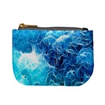 Fractal Occean Waves Artistic Background Mini Coin Purses Front