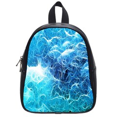 Fractal Occean Waves Artistic Background School Bags (Small) 