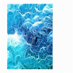 Fractal Occean Waves Artistic Background Small Garden Flag (Two Sides)