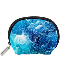 Fractal Occean Waves Artistic Background Accessory Pouches (Small) 