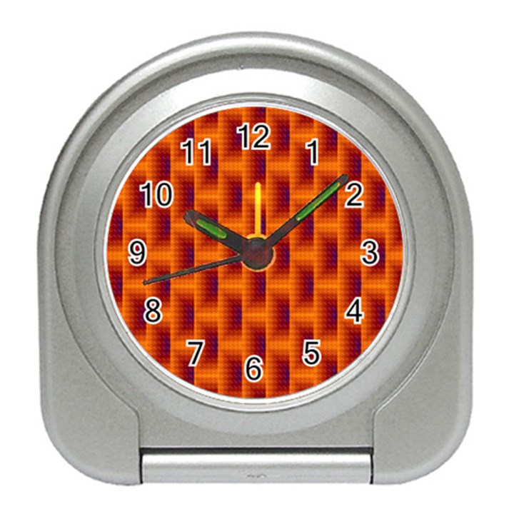 Fractal Multicolored Background Travel Alarm Clocks